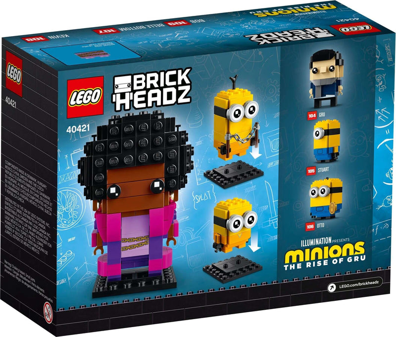 LEGO BrickHeadz 40421 Belle Bottom, Kevin and Bob back box art