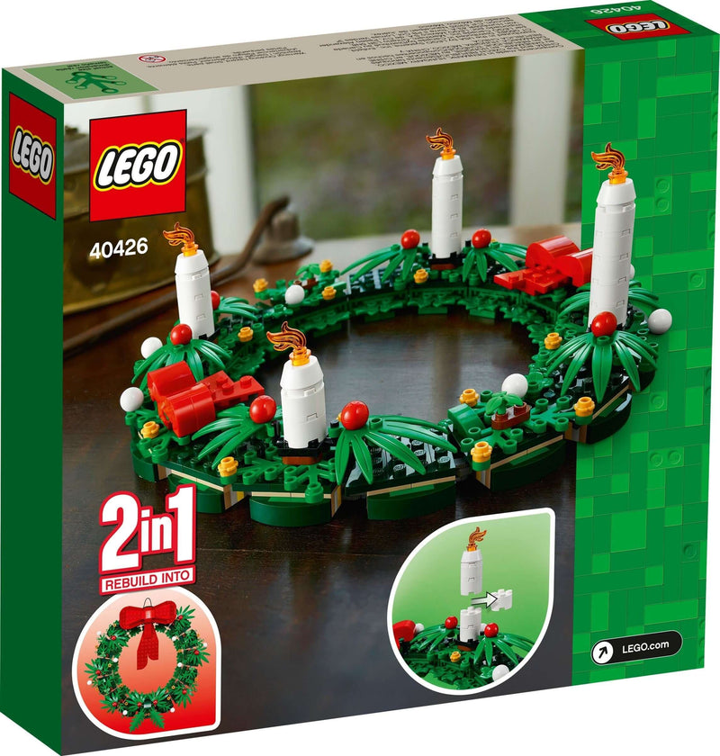 LEGO 40426 Christmas Wreath 2-in-1 back box art