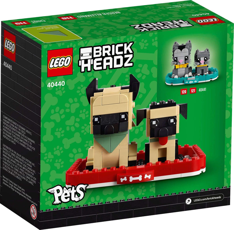 LEGO BrickHeadz 40440 German Shepherds back box art