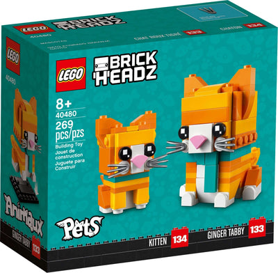 LEGO BrickHeadz 40480 Ginger Tabby front box art