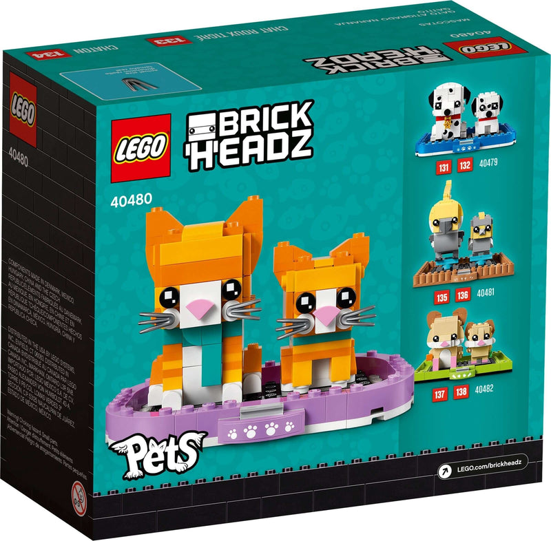 LEGO BrickHeadz 40480 Ginger Tabby back box art