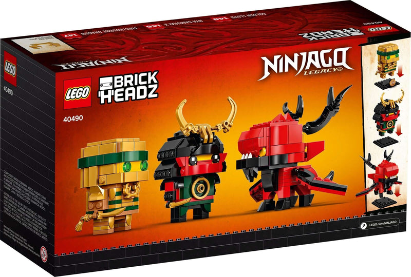 LEGO BrickHeadz 40490 Ninjago 10th Anniversary BrickHeadz back box art