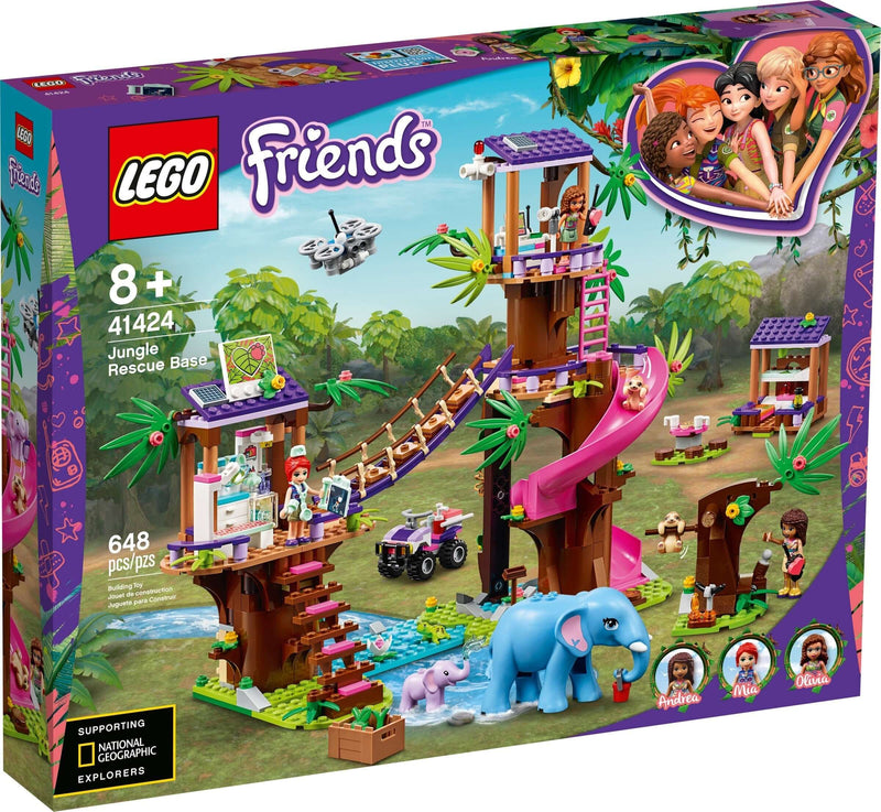 LEGO Friends 41424 Jungle Rescue Base front box art