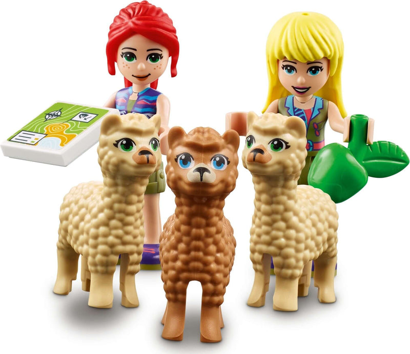 LEGO Friends 41432 Alpaca Mountain Jungle Rescue minifigures and animals