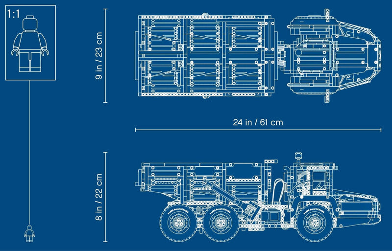 LEGO Technic 42114 6x6 Volvo Articulated Hauler blueprint