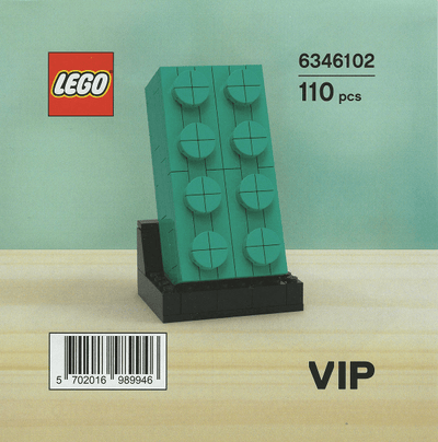 LEGO 6346102 Buildable 2x4 Teal Brick