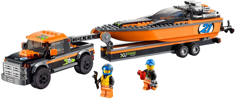 LEGO City 60085 4x4 with Powerboat and minifigures