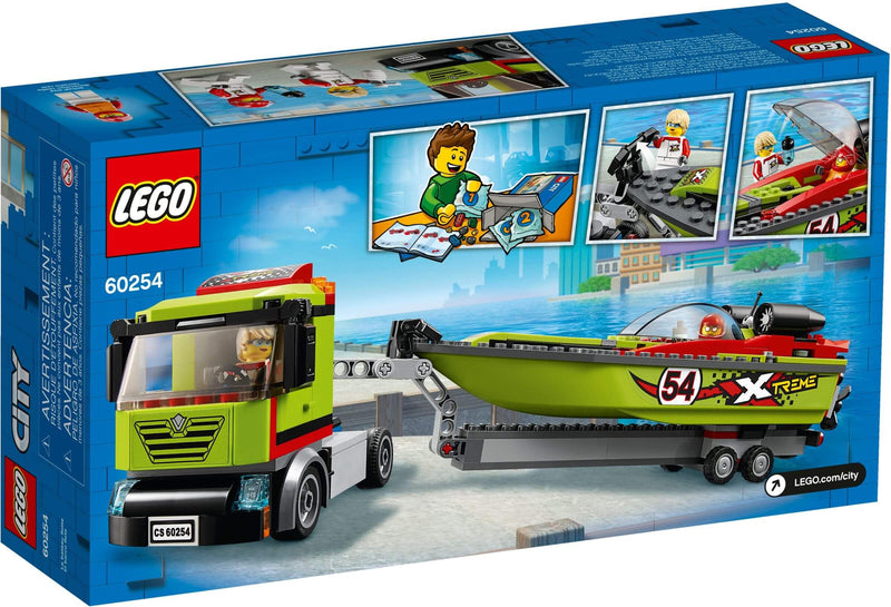 LEGO City 60254 Race Boat Transporter back box