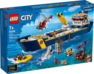 LEGO City 60266 Ocean Exploration Ship front box art