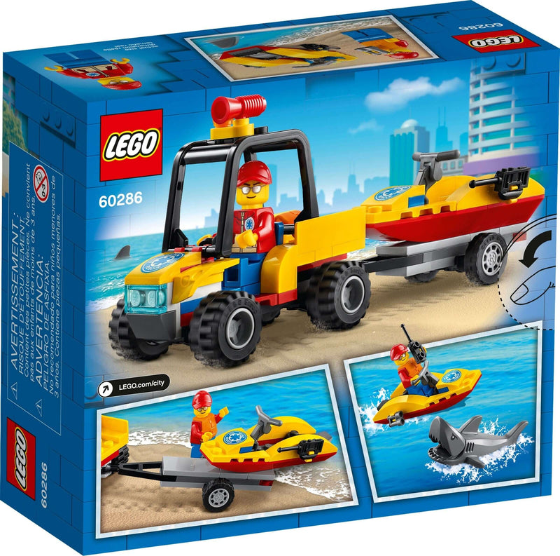 LEGO City 60286 Beach Rescue ATV back box art