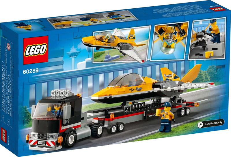 LEGO City 60289 Airshow Jet Transporter back box art