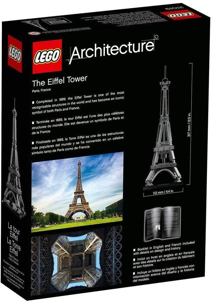 LEGO Architecture 21019 The Eiffel Tower back box art