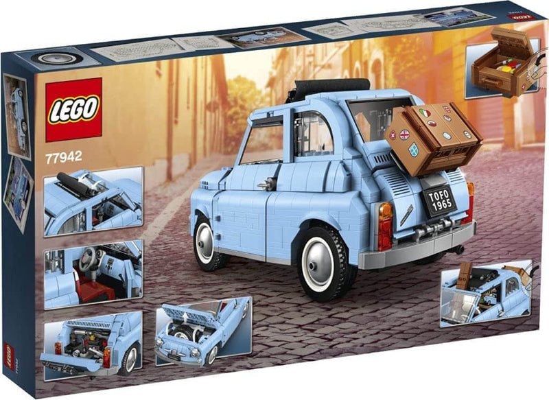 LEGO Creator 77942 Fiat 500 (Baby Blue Version) back box art