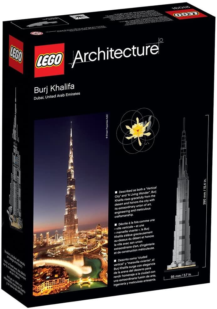 LEGO Architecture 21031 Burj Khalifa back box art