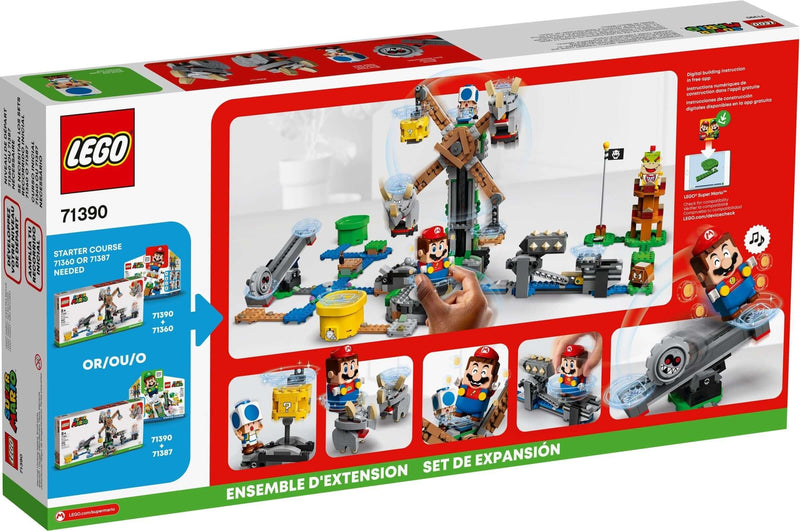 LEGO Super Mario 71390 Reznor Knockdown back box art