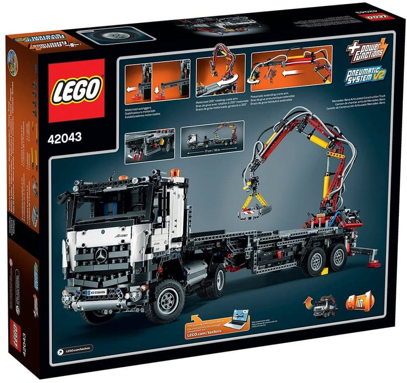LEGO Technic 42043 Mercedes-Benz Arocs 3245 back box art