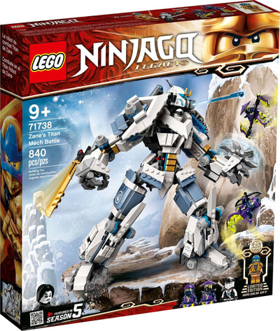 LEGO Ninjago 71738 Zane's Titan Mech Battle front box art