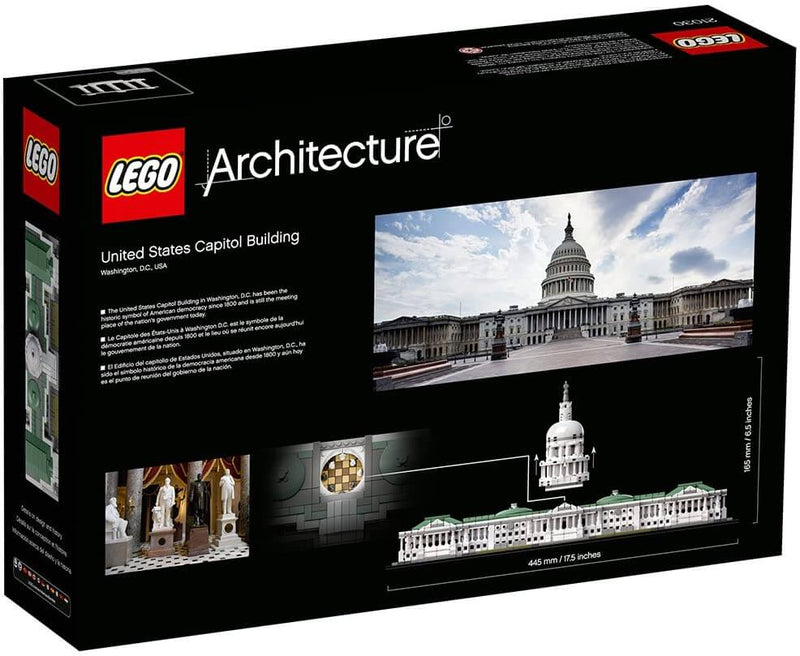 LEGO Architecture 21030 United States Capitol Building back box art