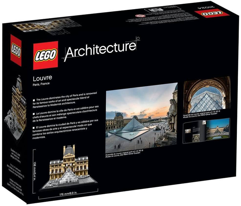 LEGO Architecture 21024 Louvre back box