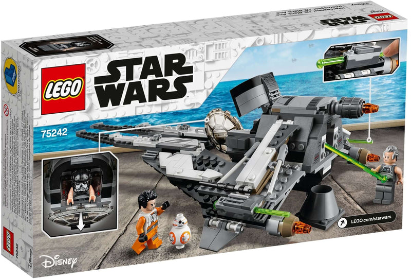 LEGO Star Wars 75242 Black Ace TIE Interceptor back box art