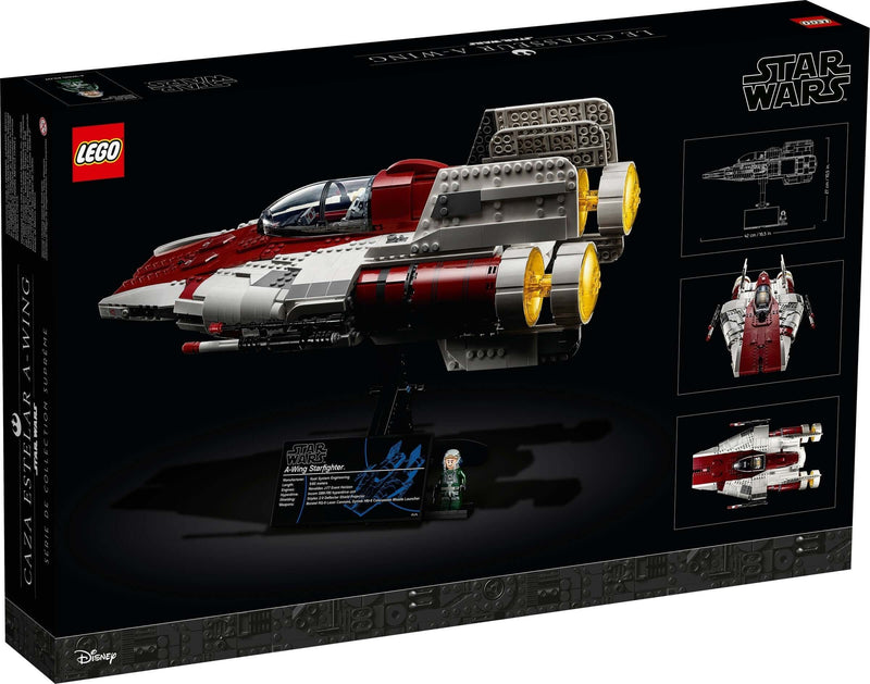 LEGO Star Wars 75275 A-wing Starfighter back box art