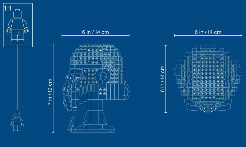 LEGO Star Wars 75276 Stormtrooper Helmet blueprint