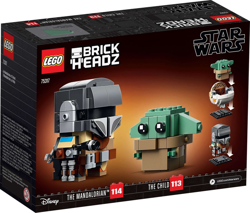 LEGO BrickHeadz 75317 The Mandalorian & the Child back box