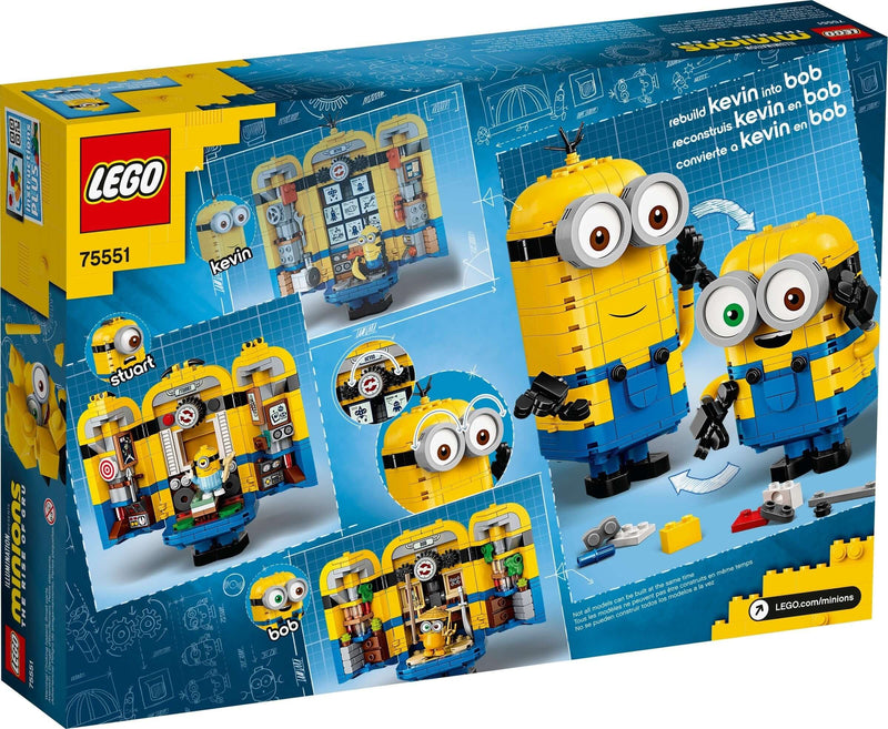LEGO Minions 75551 Brick-built Minions and their Lair back box art