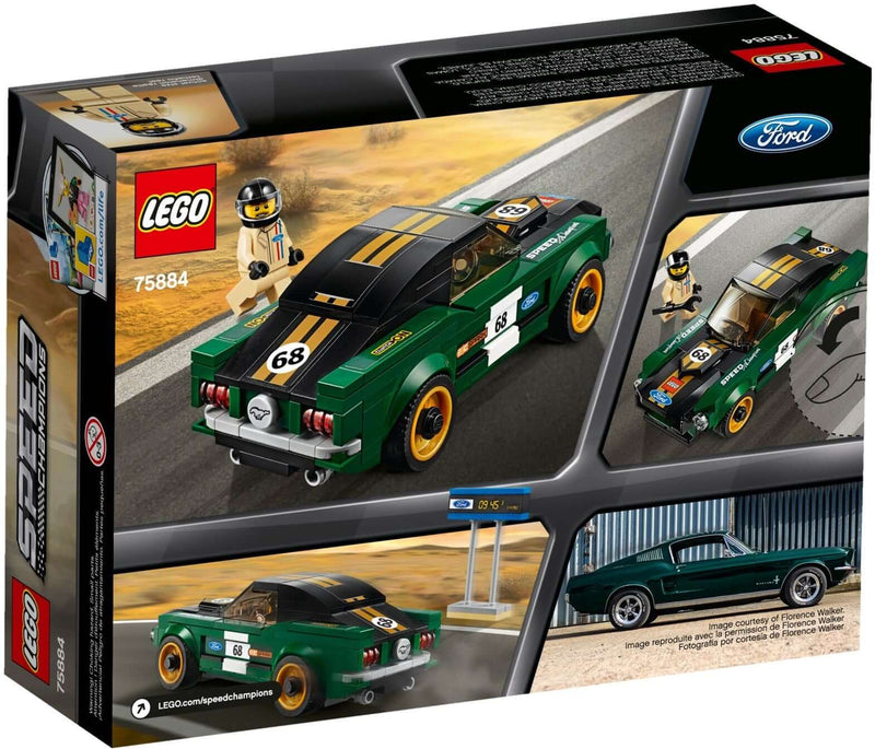 LEGO Speed Champions 75884 1968 Ford Mustang Fastback back box art