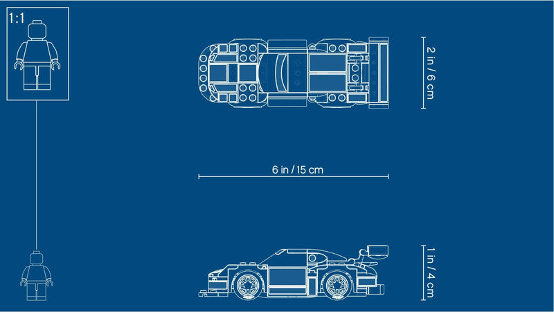 LEGO Speed Champions 75888 Porsche 911 RSR and 911 Turbo 3.0 blueprint