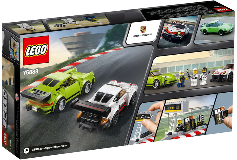 LEGO Speed Champions 75888 Porsche 911 RSR and 911 Turbo 3.0 back box art