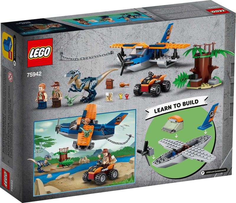 LEGO Jurassic World 75942 Velociraptor: Biplane Rescue Mission