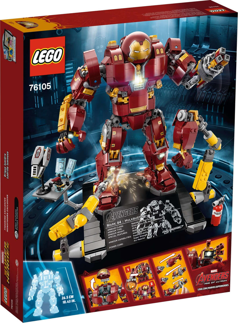 LEGO Marvel Super Heroes 76105 The Hulkbuster: Ultron Edition back box art