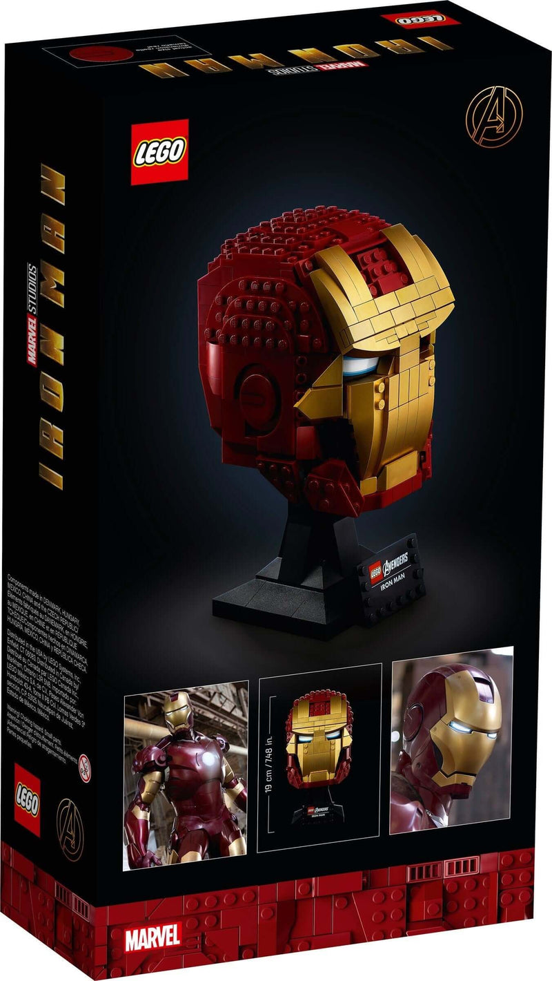 LEGO Marvel Super Heroes 76165 Iron Man Helmet back box art