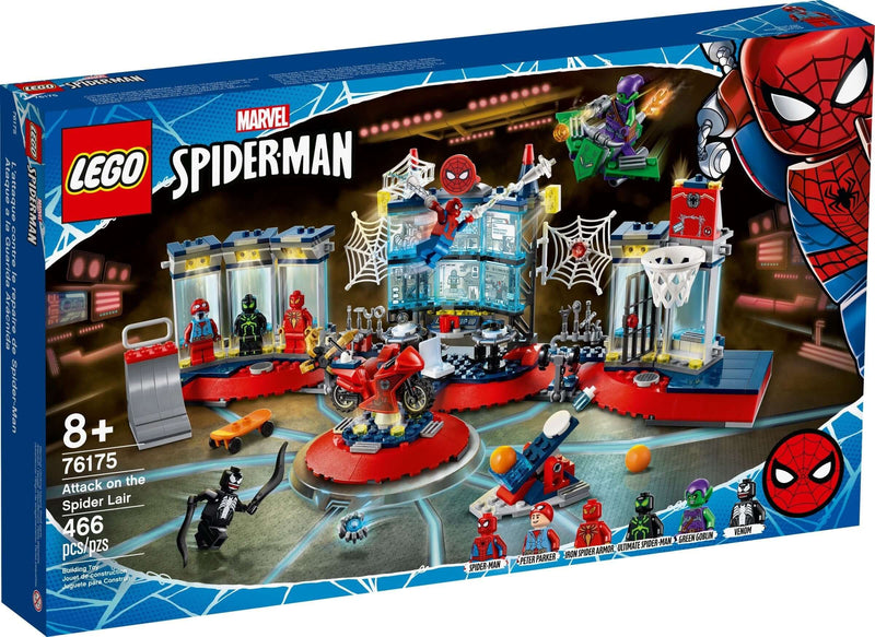 LEGO Marvel 76175 Attack on the Spider Lair front box art