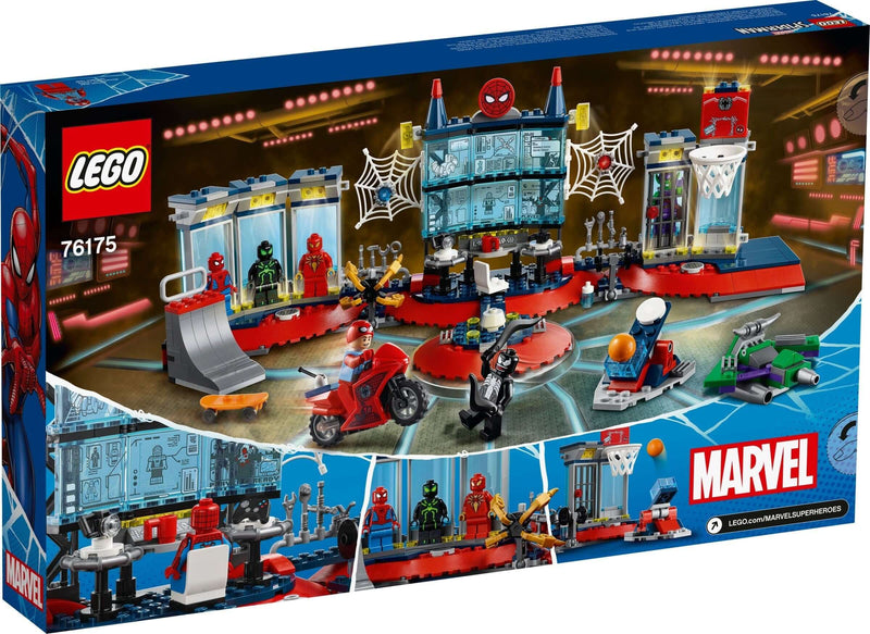 LEGO Marvel 76175 Attack on the Spider Lair back box art