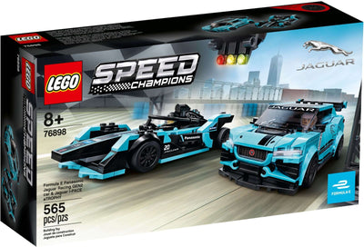 LEGO Speed Champions 76898 Formula E Panasonic Jaguar Racing GEN2 car & Jaguar I-PACE eTROPHY front box art