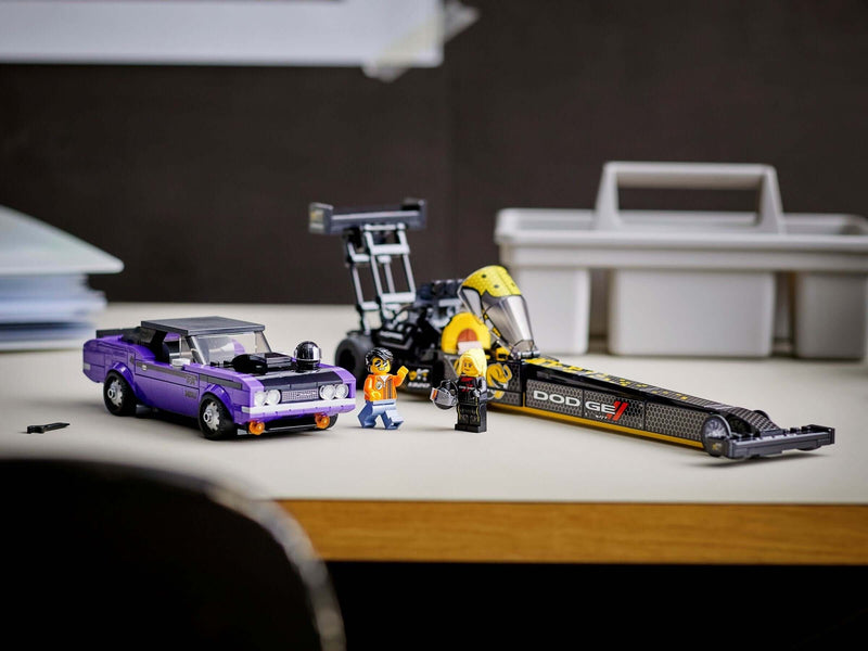 LEGO Speed Champions 76904 Mopar Dodge//SRT Top Fuel Dragster and 1970 Dodge Challenger T/A