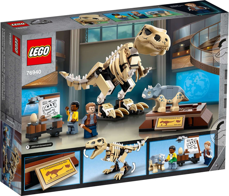 LEGO Jurassic World 76940 T. rex Dinosaur Fossil Exhibition back box art