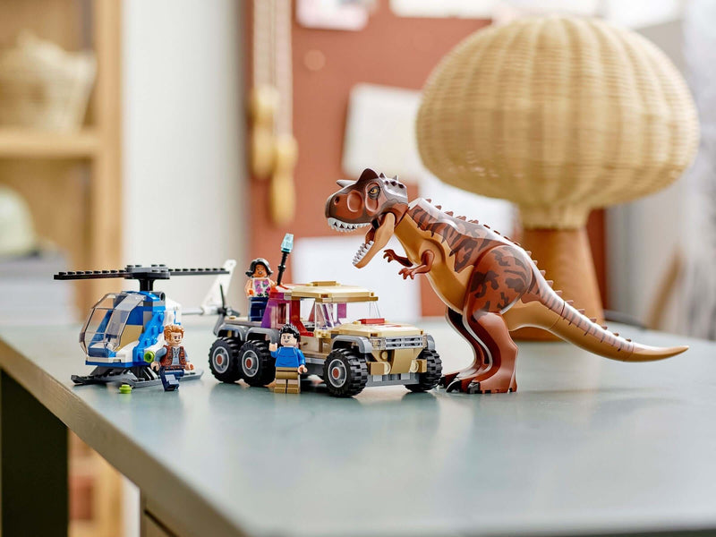 LEGO Jurassic World 76941 Carnotaurus Dinosaur Chase display