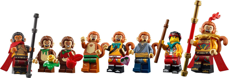 LEGO Monkie Kid 80024 The Legendary Flower Fruit Mountain minifigures