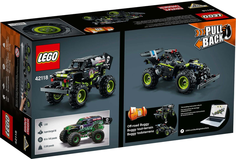 LEGO Technic 42118 Monster Jam Grave Digger back box art