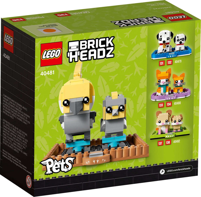LEGO BrickHeadz 40481 Cockatiel back box art
