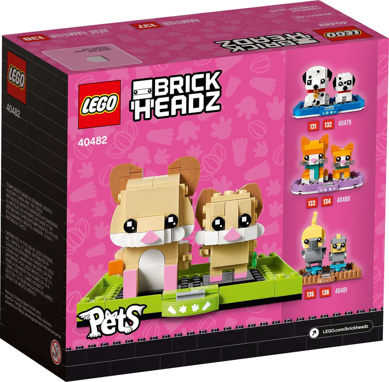 LEGO BrickHeadz 40482 Hamster back box art