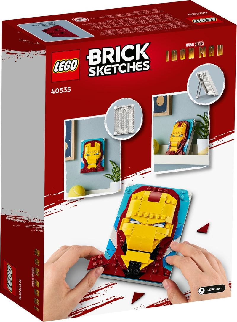 LEGO Brick Sketches 40535 Iron Man back box art