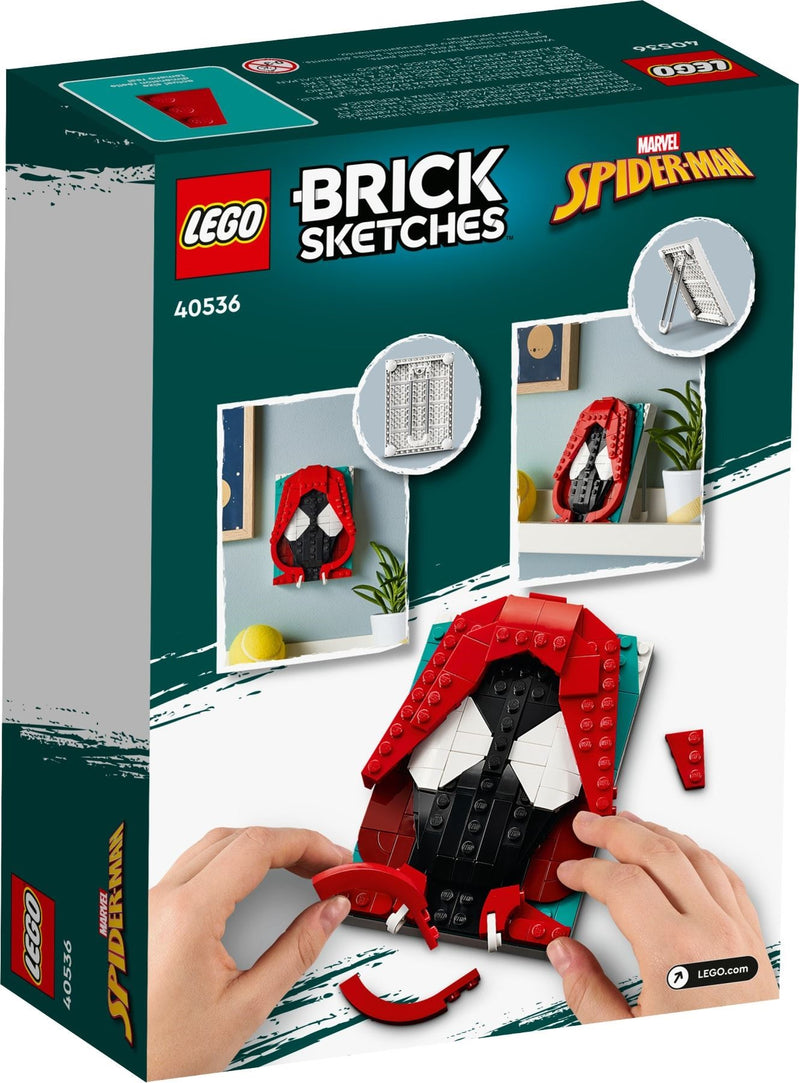 LEGO Brick Sketches 40536 Miles Morales back box art