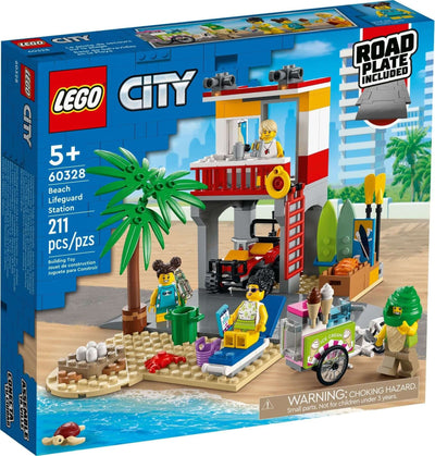 LEGO City 60328 Beach Lifeguard Station front box art