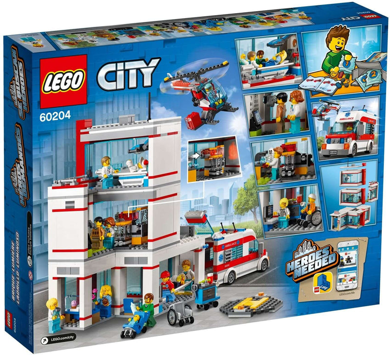 LEGO City 60204 City Hospital back box art