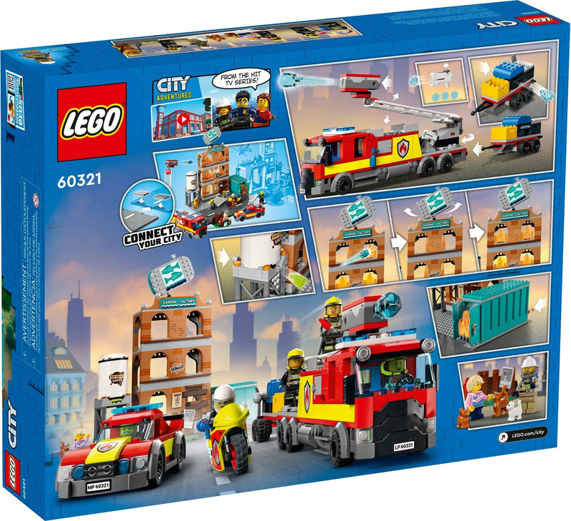 LEGO City 60321 Fire Brigade back box art