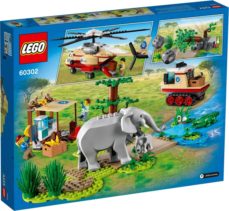 LEGO City 60302 Wildlife Rescue Operation back box art